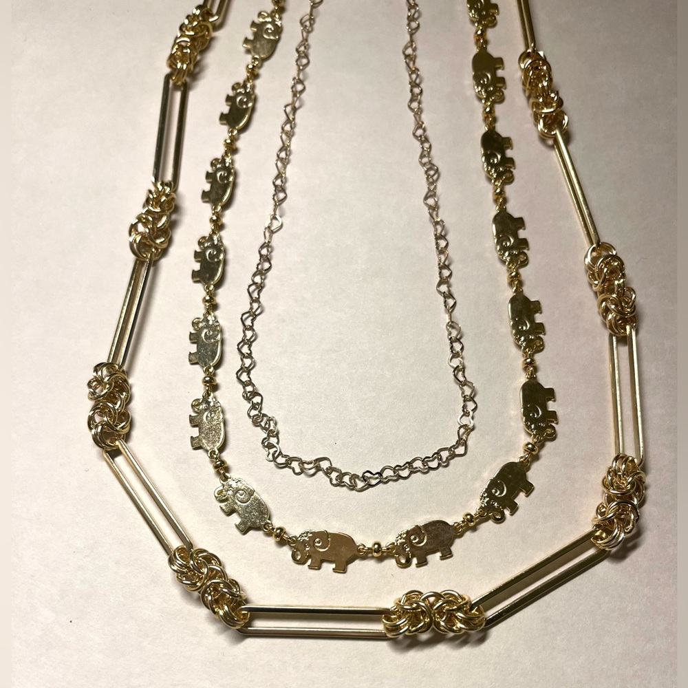 3 GOLD NECKLACE BUNDLE (18K & 14K GOLD)